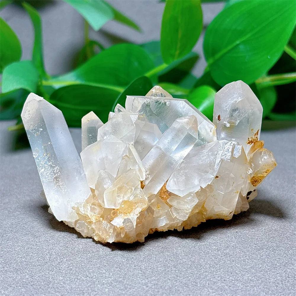 Clear Quartz Cluster Specimen - Raw Crystal Natural Quartz Stone Minerals for Garden Decorations, Reiki Gifts, Energy Healing, and Spiritual Wellness