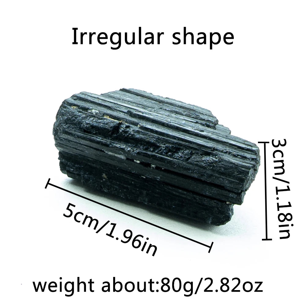 Natural Black Tourmaline Gravel - Raw Crystal Ore for Reiki Healing, Energy Balancing, and Landscape Collection