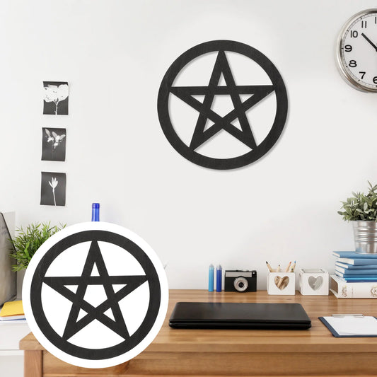 Pentagram Decoration Vintage Home Ceremony Wooden Pentacle Altar Tile Decorate Decorations Ornament Sacrificial Ritual Object