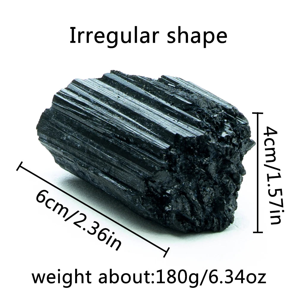 Natural Black Tourmaline Gravel - Raw Crystal Ore for Reiki Healing, Energy Balancing, and Landscape Collection