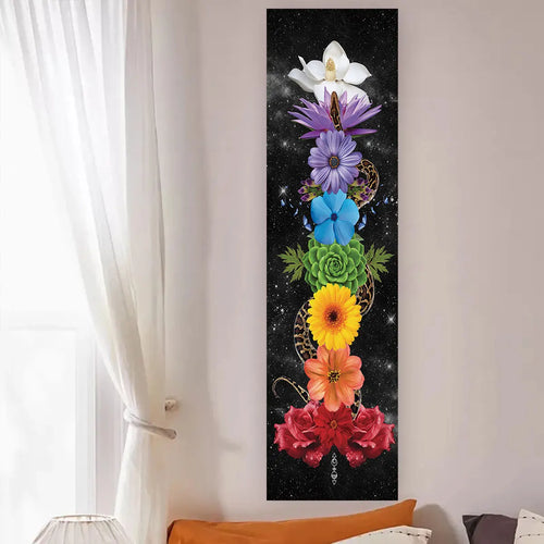 Colorful Chakra Wall Tapestry Yoga Meditation Wall Hanging for Bedroom