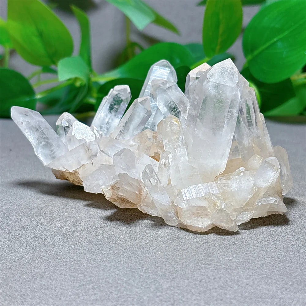 Clear Quartz Cluster Specimen - Raw Crystal Natural Quartz Stone Minerals for Garden Decorations, Reiki Gifts, Energy Healing, and Spiritual Wellness