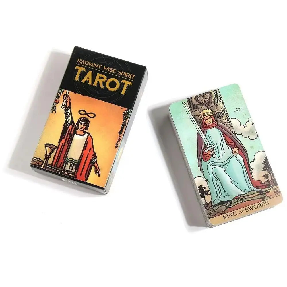 Black Radiant Wise Spirit Tarot Cards A 78 Rider Deck Oracle Rider Waite English Visions Divination Edition Borad Playing Game