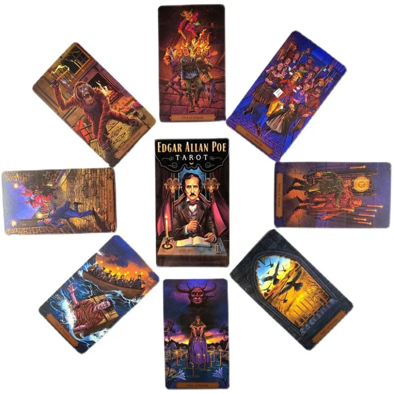 Edgar Allan Poe Tarot cards English Version PDF Guidebook tarot deck with box Board game for personal use playing table games