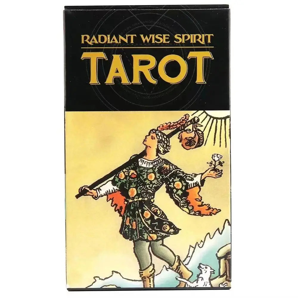 Black Radiant Wise Spirit Tarot Cards A 78 Rider Deck Oracle Rider Waite English Visions Divination Edition Borad Playing Game