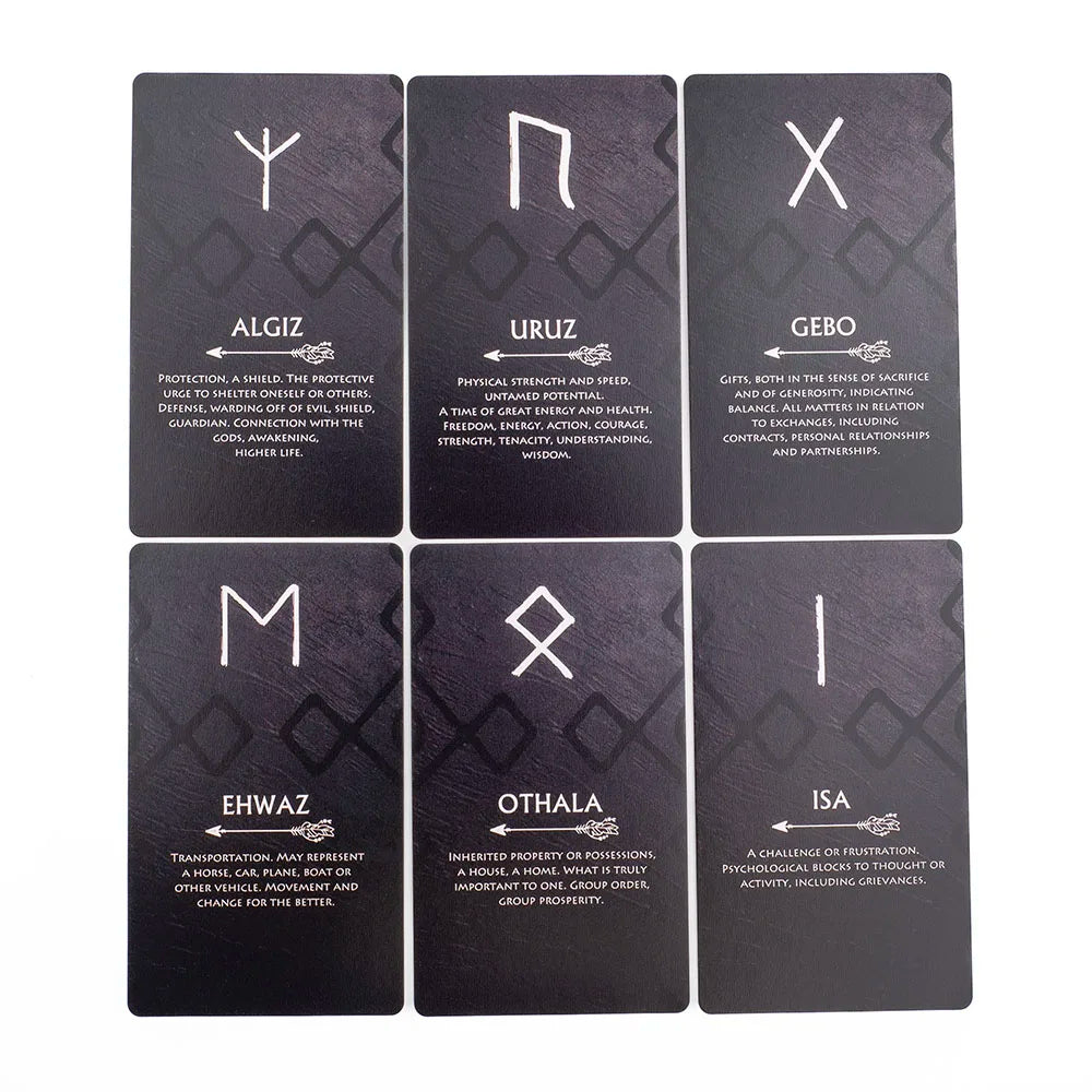 Tarot Runes Oracle Deck 26 Cards 10*6.3cm Board Game for Life Lighting and Transformation