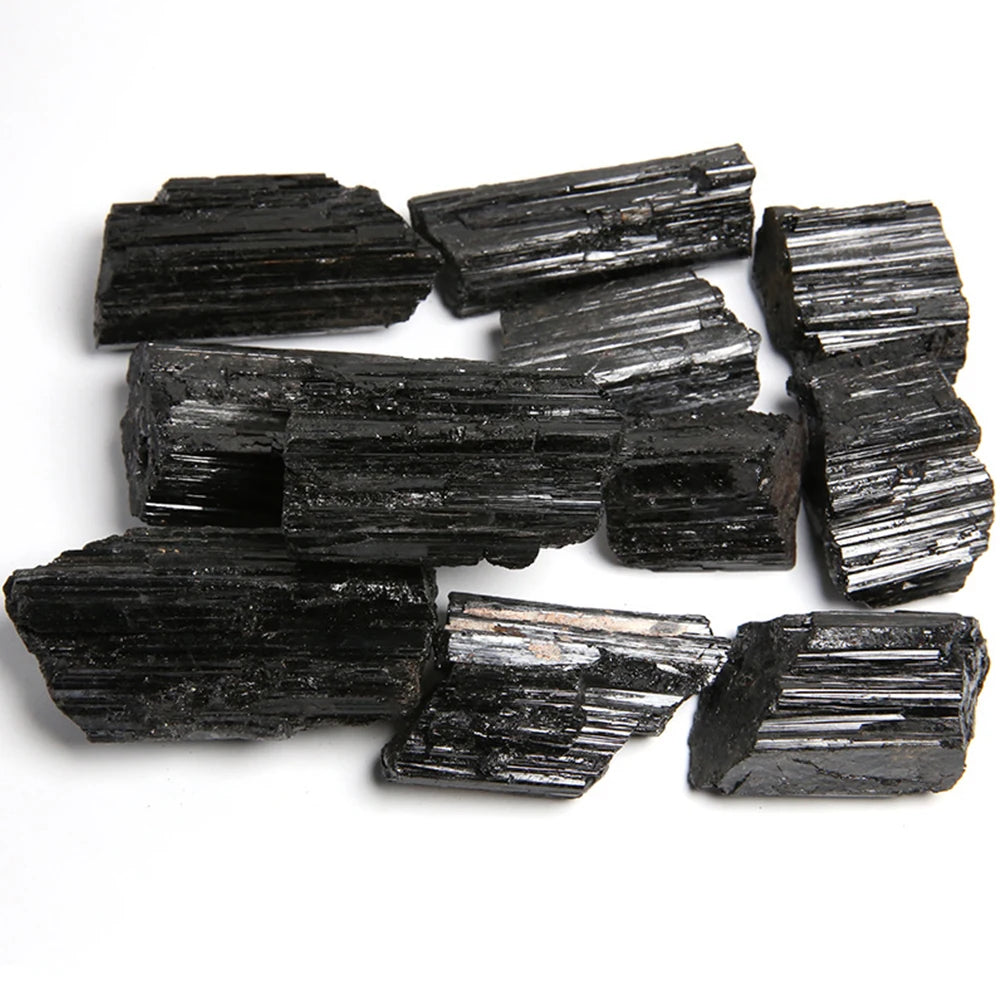 Natural Black Tourmaline Gravel - Raw Crystal Ore for Reiki Healing, Energy Balancing, and Landscape Collection