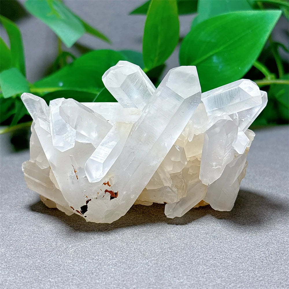 Clear Quartz Cluster Specimen - Raw Crystal Natural Quartz Stone Minerals for Garden Decorations, Reiki Gifts, Energy Healing, and Spiritual Wellness