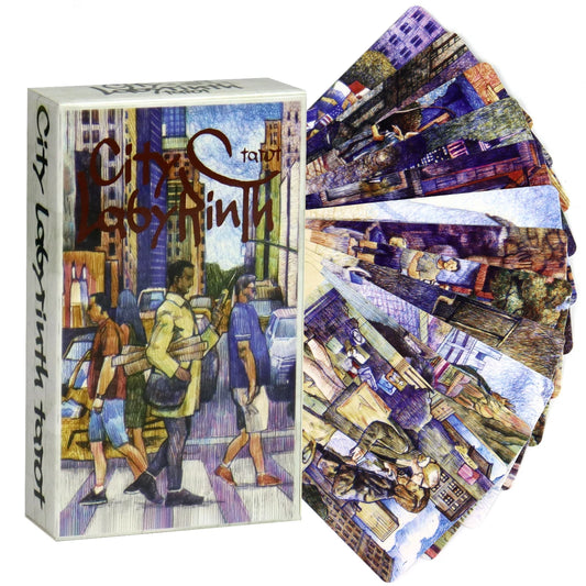 City Labyrinth Tarot Deck Cards Games Divination Party Desktop Toy Entertainment Leisure 18+ Tarot Cards About 10x6cm