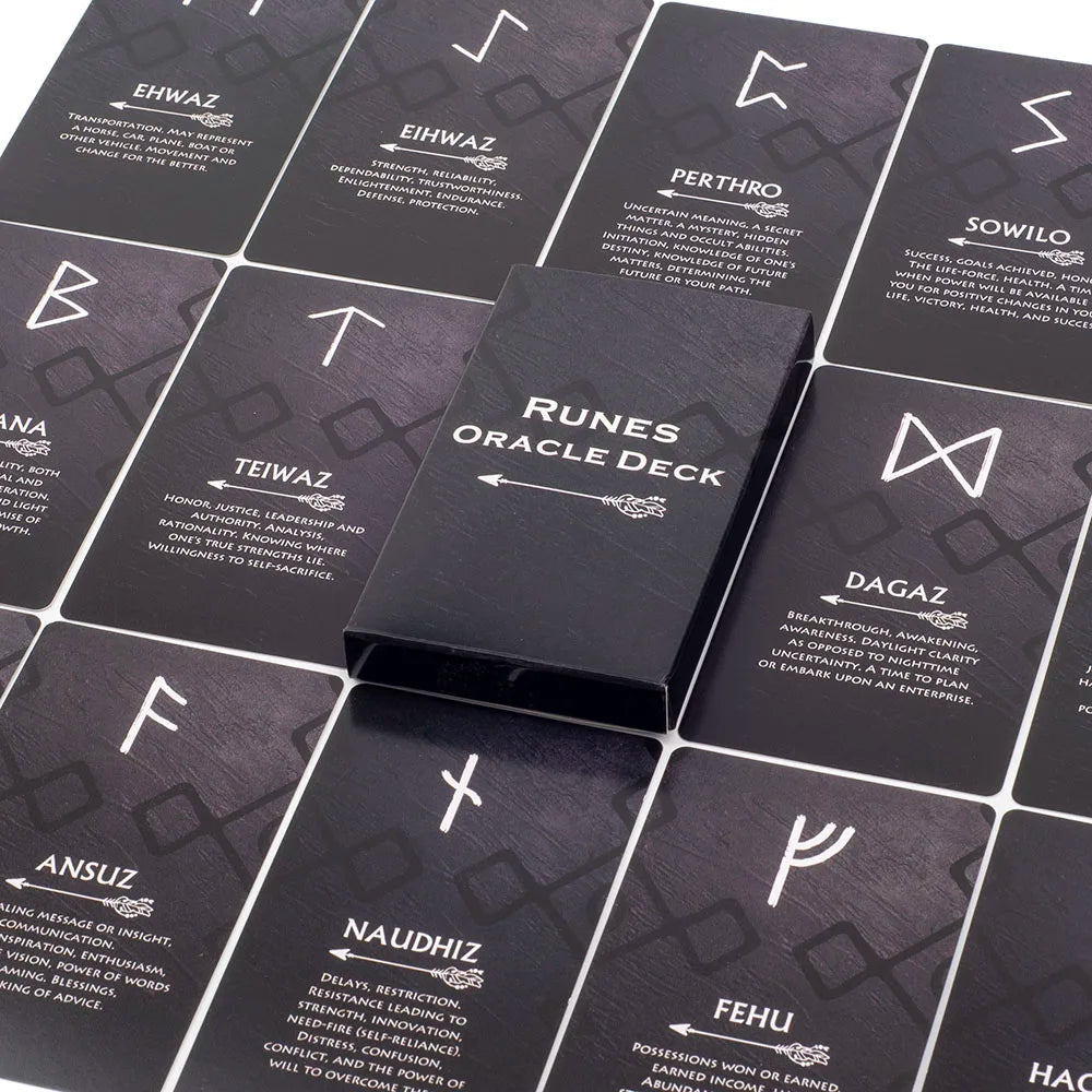 Tarot Runes Oracle Deck 26 Cards 10*6.3cm Board Game for Life Lighting and Transformation